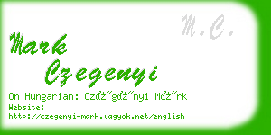 mark czegenyi business card